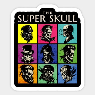 skull colorfull Sticker
